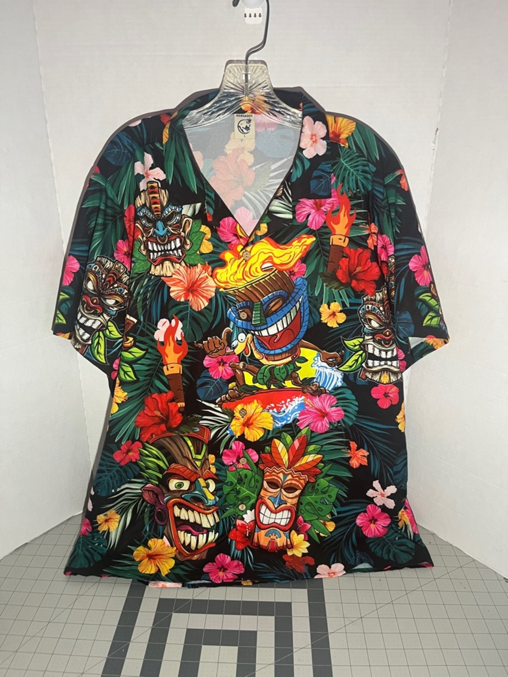 Colorful Tiki Print Hawaiian Shirt